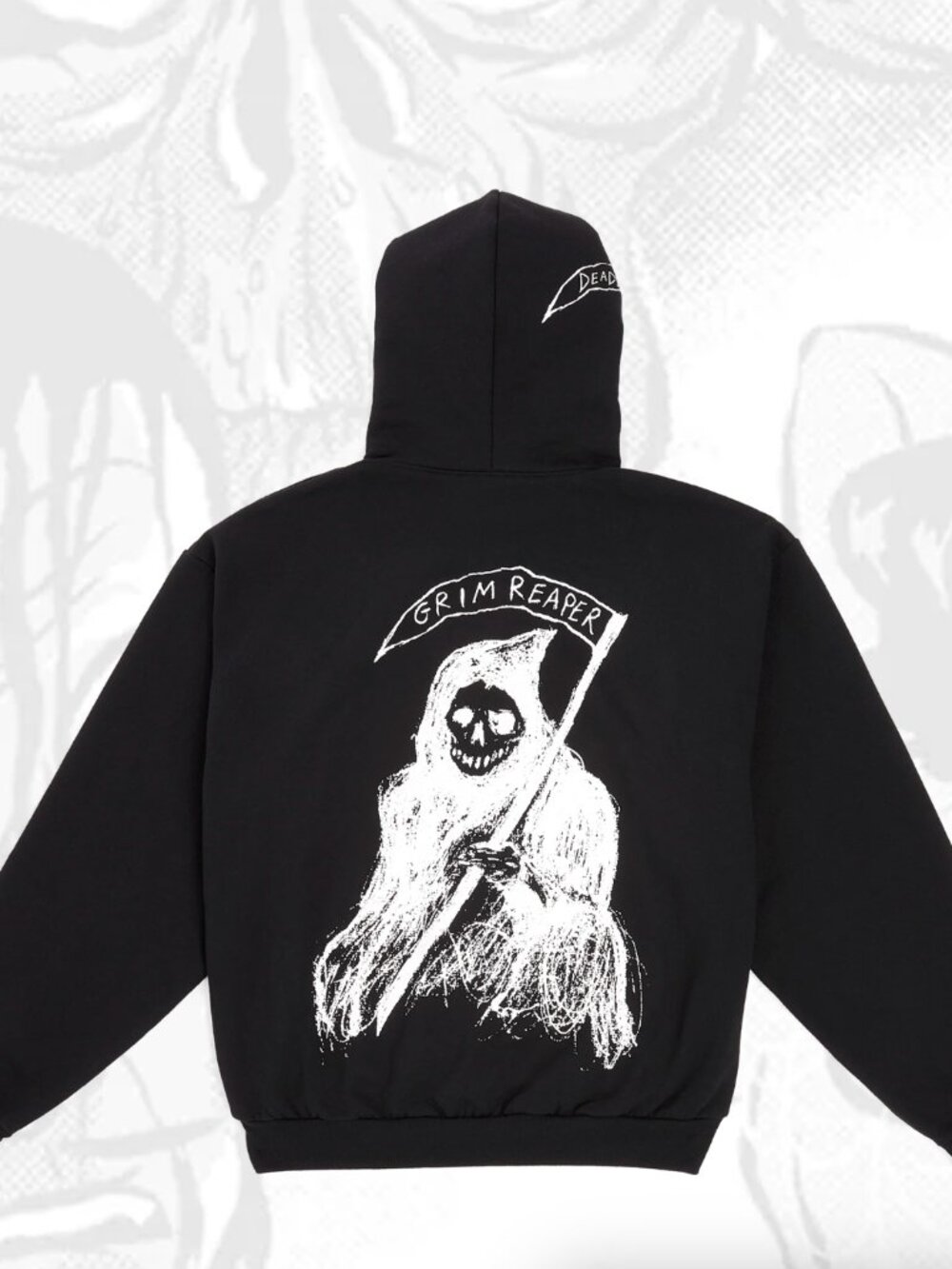 Deadly doll grim reaper zip up hoodie